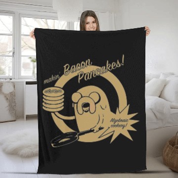 Discover makin bacon pancakes Fleece Blankets