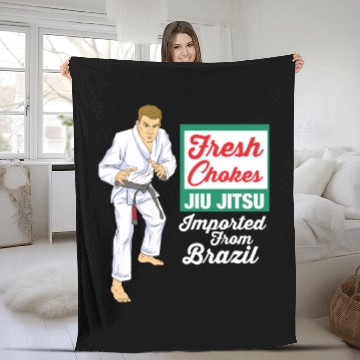 Discover JIU JITSU: Fresh Chokes Gift Brazilian Jiu Jitsu Fleece Blankets