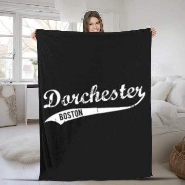 Discover Dorchester Boston Massachusetts Vintage Look Fleece Blankets