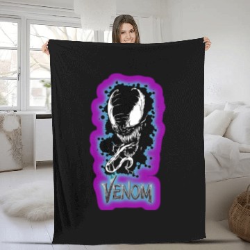 Discover Venom will Back Fleece Blankets