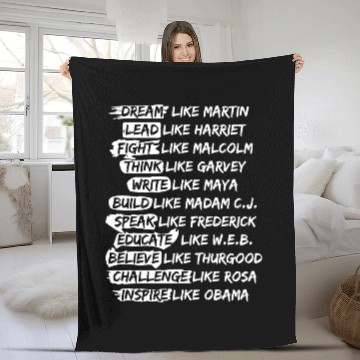 Discover Influential Black Leader Quote Black History Month Fleece Blankets