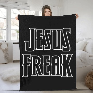 Discover Jesus Freak Outline 2, Christian, Faith Fleece Blankets