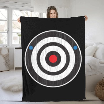 Discover Bullseye Axe Throwing Sport Target - Bull's Eye Ax Fleece Blankets