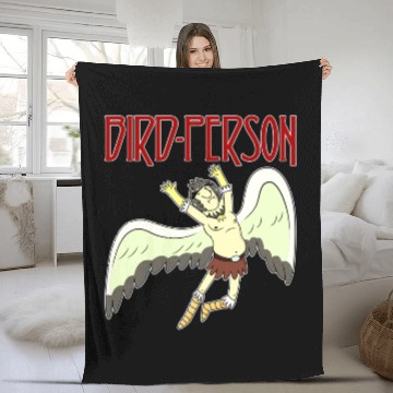Discover Bird Person Fleece Blankets