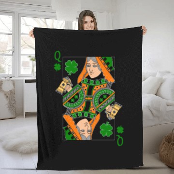 Discover Queen of Clover Women s T Fleece Blankets