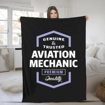 Discover Aviation Mechanic Fleece Blankets