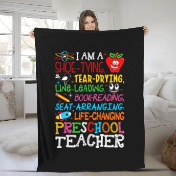 Discover Im Preschool Teacher Fleece Blankets