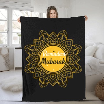 Discover Ramadan Mubarak Kareem Islam Arabic Muslim Gift Fleece Blankets