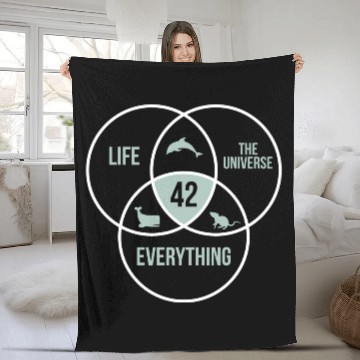 Discover 42 Answer to Everything Universe Life Circle Fleece Blankets