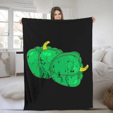 Discover Retro Vintage Grunge Style Pepper Paprika 3D Fleece Blankets
