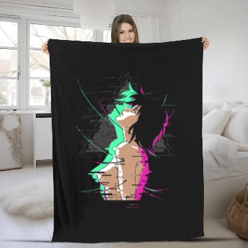 Discover ghost in the shell Fleece Blankets