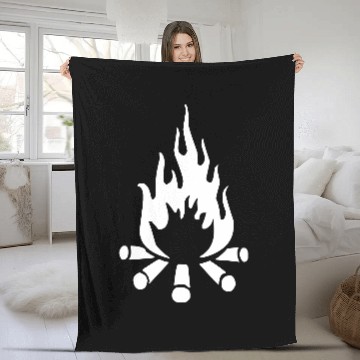 Discover Campfire Camping Fleece Blankets