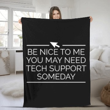 Discover Tech support work labour information technology Fleece Blankets
