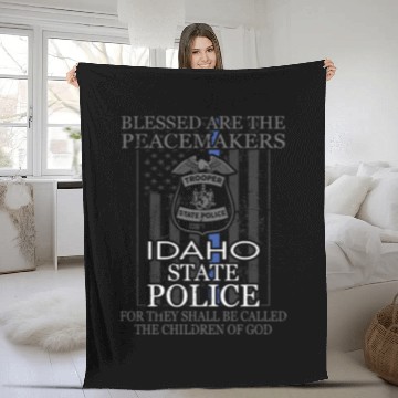 Discover Idaho State Police Support Police Prayer Fleece Blankets