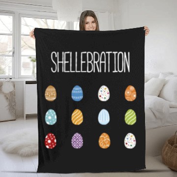 Discover Easter pun Easter egg celebration holiday Fleece Blankets