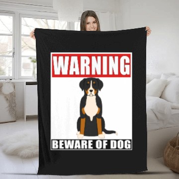 Discover Warning Grosser Schweizer Sennenhund Beware Of Dog Fleece Blankets
