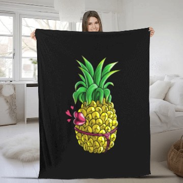Discover Pineapple Slut Fleece Blankets