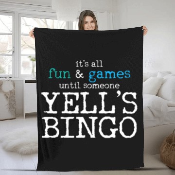 Discover Bingo Winner Yell's Bingo Bingo Winning Card Fleece Blankets