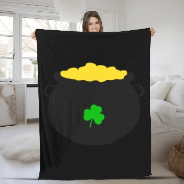 Discover Pot of Gold St Patricks Day Fleece Blankets