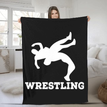 Discover wrestling Fleece Blankets
