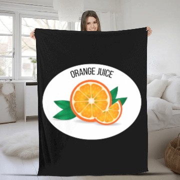 Discover Orange Juice Fleece Blankets