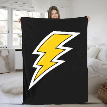 Discover Yellow Lightning, lightning bolt Fleece Blankets