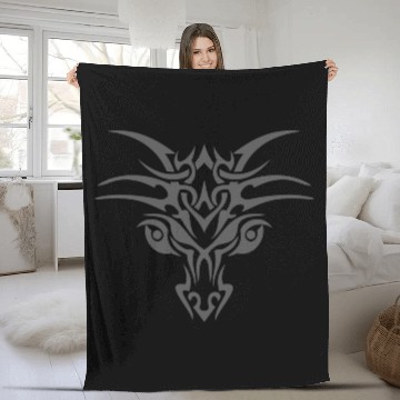 Discover Bull Skull Fleece Blankets