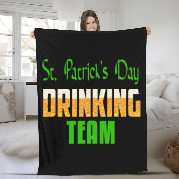 Discover St. Patrick's Day Drinking Team, Beerdesign Fleece Blankets