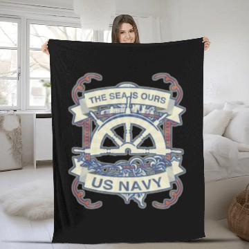 Discover The sea is ours US Navy Baseball Jerseys Fleece Blankets