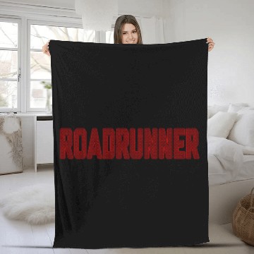 Discover Roadrunner Dotted Text Design Fleece Blankets