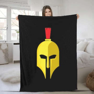 Discover Sparta Helmet Fleece Blankets