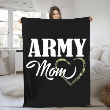 Discover Proud Army Mom Fleece Blankets Military Mother Camouflage