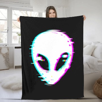 Discover Aliens Gift Ufo Space Saucer Mars Geek Scifi Solar Fleece Blankets