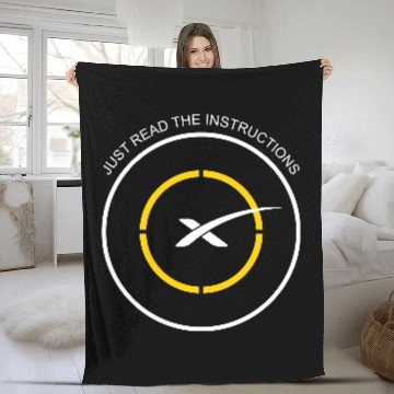 Discover Read The Instructions SpaceX Droneship Elon Musk Fleece Blankets