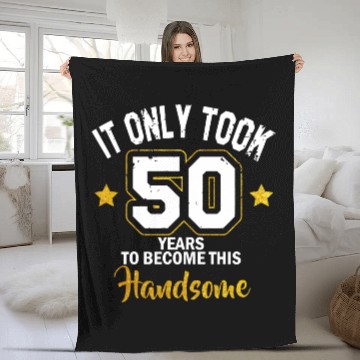 Discover 50th Birthday Gift Dad Grandpa 50th Birthday Fleece Blankets
