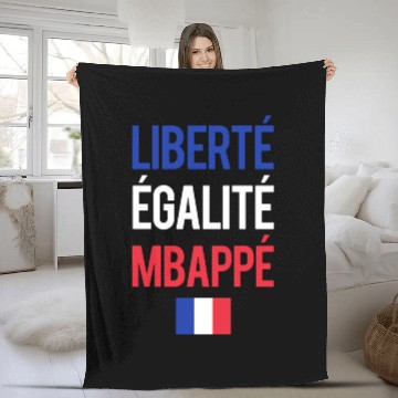 Discover Liberte E galite Mbappe France Fleece Blankets