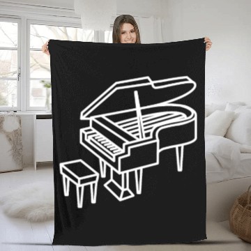 Discover Piano Piano Stage Music Teacher Gift Romance Fleece Blankets