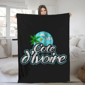 Discover Ivory Coast Africa Fleece Blankets