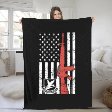 Discover AIR FORCE SECURITY FORCES GUN Fleece Blankets