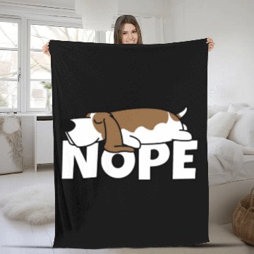 Discover Lazy Basset Hound Dog Laziness Gift Idea Owner Fleece Blankets