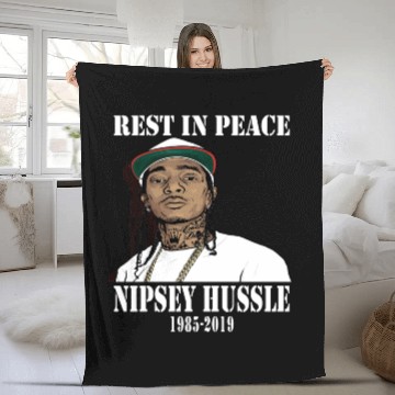 Discover Nipsey Hussle Rest in Peace Fleece Blankets