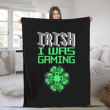 Discover Video Game Gaming St Patricks Day Gamer Fleece Blankets