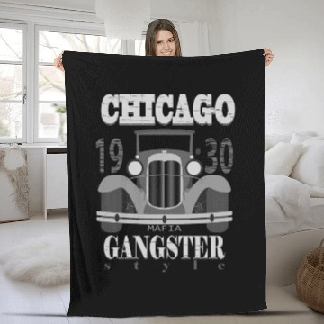 Discover 1930s Car Gangster Mob Chicago Mafia Gift Fleece Blankets