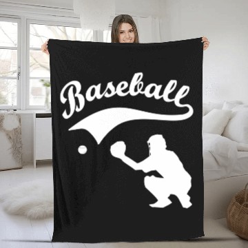 Discover Baseball Pitcher Softball Players Fleece Blankets