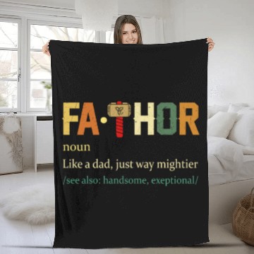 Discover Fa Thor Like Dad Just Way Mightier Hero Fleece Blankets