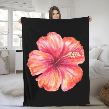 Discover Hibiscus Fleece Blankets