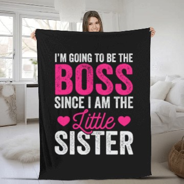 Discover Little Sister Fleece Blankets, Funny Little Sister Fleece Blankets