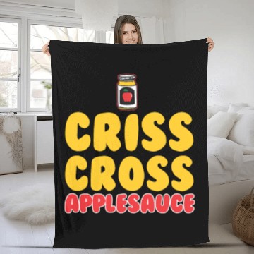 Discover Preschool Teacher Gift Criss Cross Applesauce Fleece Blankets