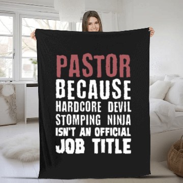 Discover pastor because hardcore devil stomping ninja isnt Fleece Blankets