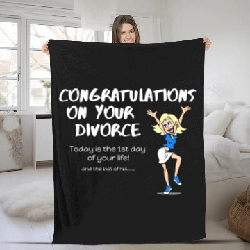 Discover Congratulations on Your Divorce - White Fleece Blankets